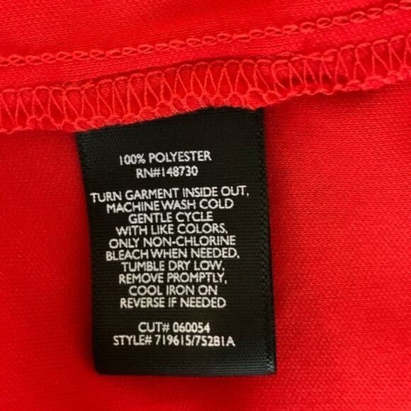 ECI Women’s XL Red Boho Peasant Sheath Dress Long Sleeve Casual Work - Picture 8 of 13